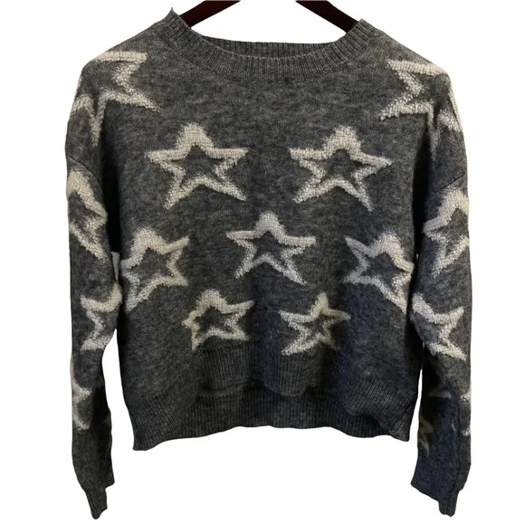 Nubby Stars Crop Sweater S - Picture 3 of 7
